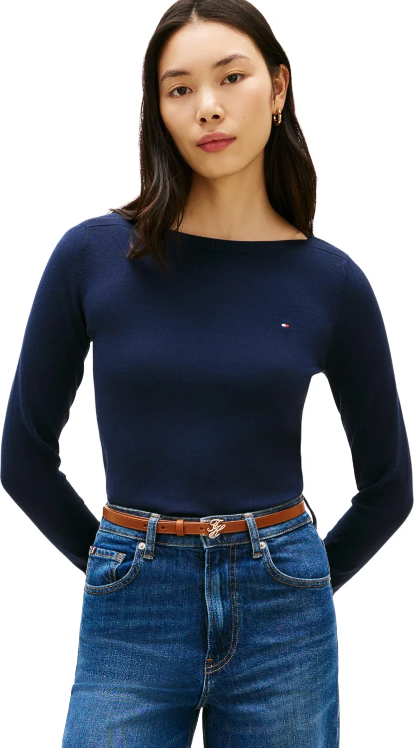Женский вязаный пуловер Tommy Hilfiger, Dark Night Navy