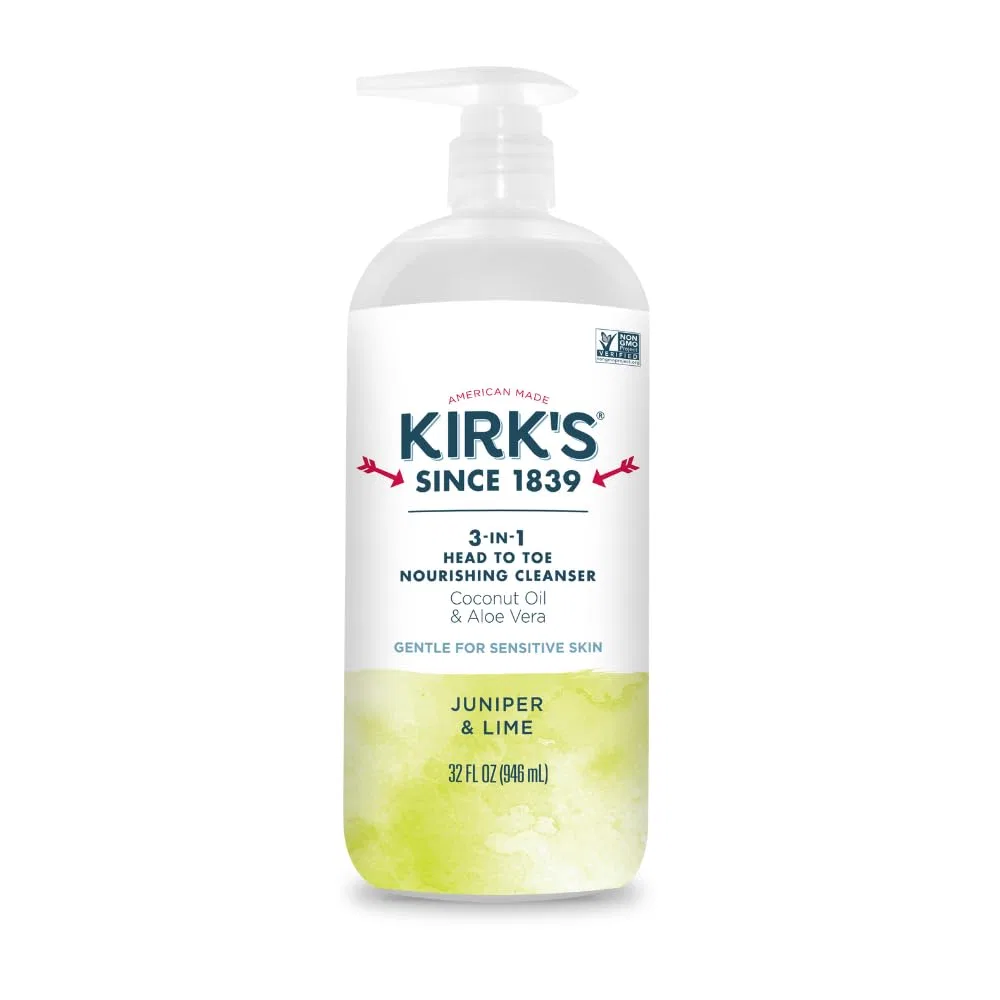 Очищающий гель для душа 3-в-1 Kirk's, 946 мл, Juniper & Lime