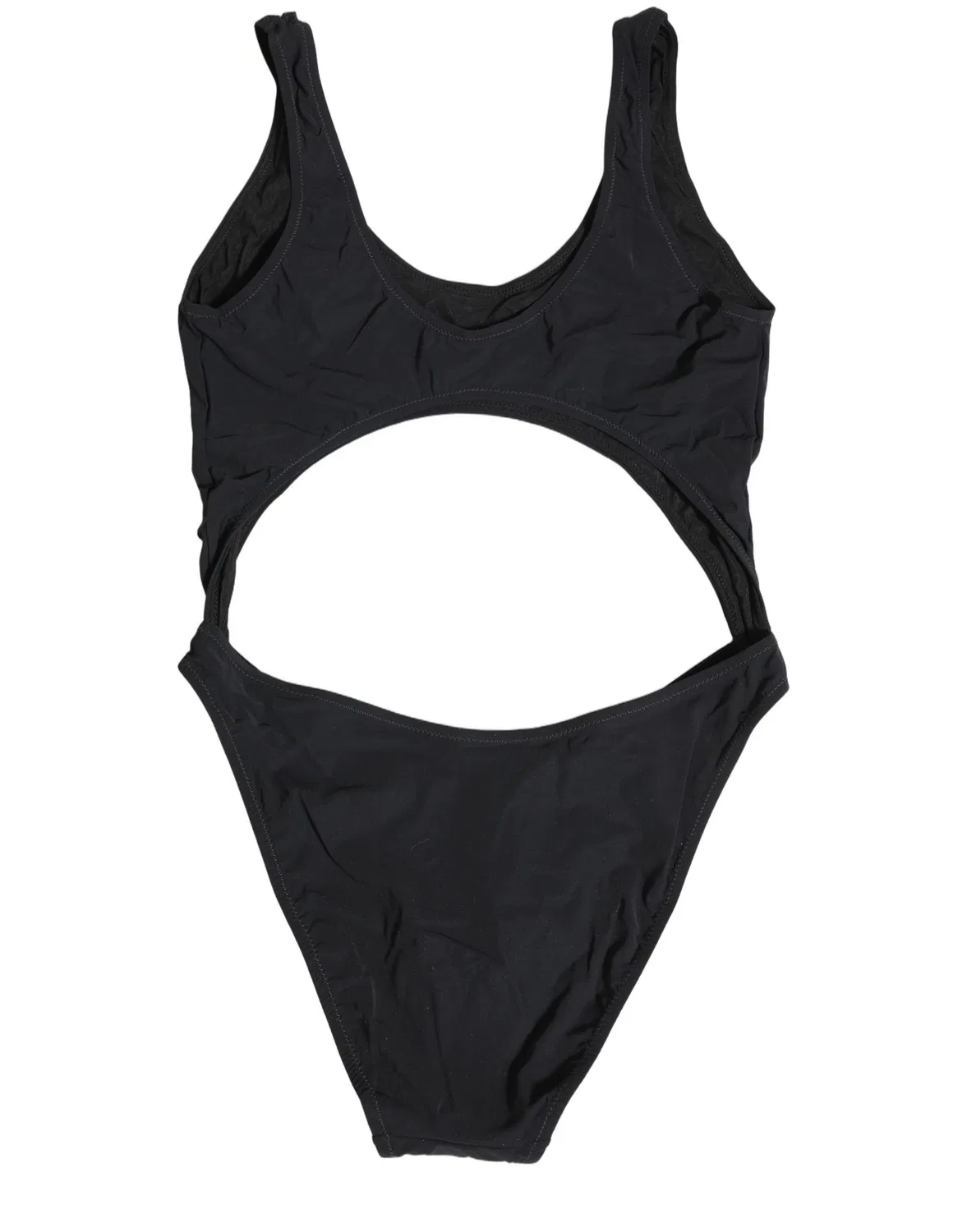 Женский купальник слитный с вырезом Black Cutout Logo Dolce & Gabbana, черный — фото 4