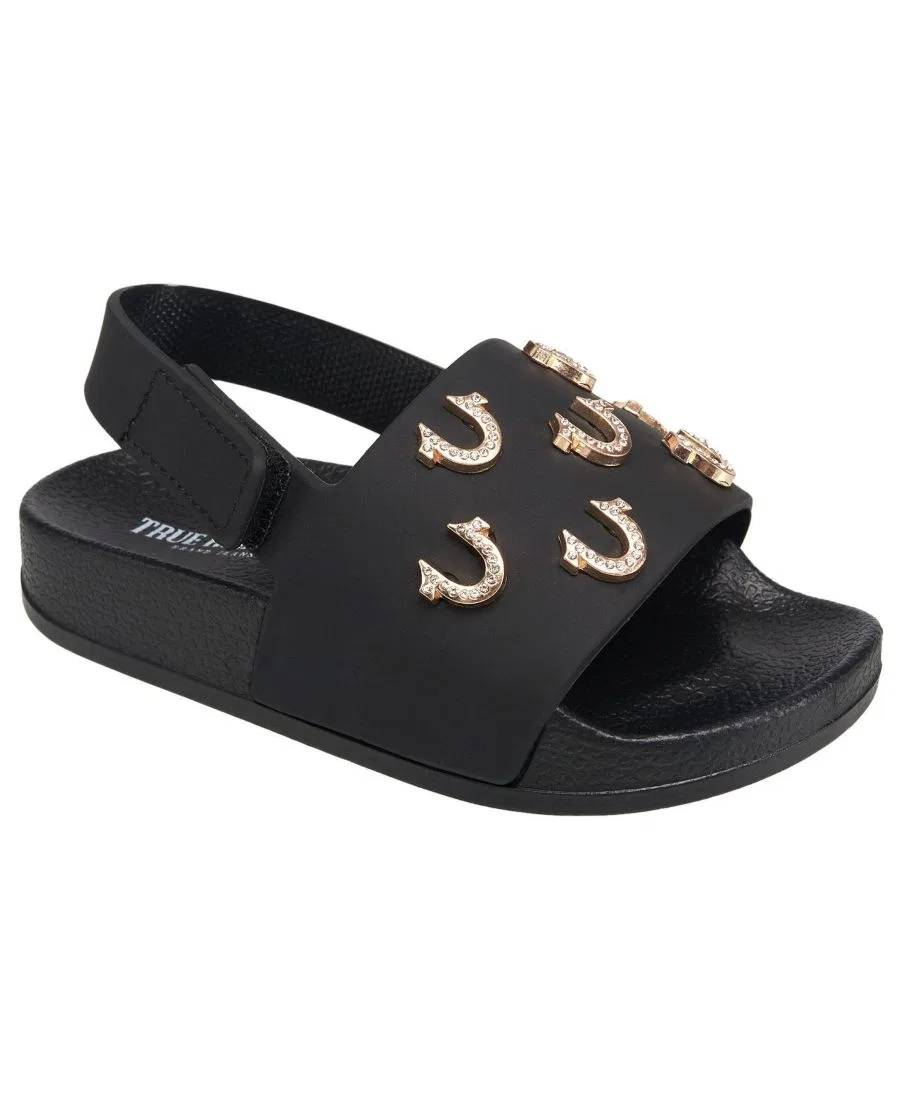 Сандалии с блестящим логотипом Kash Bling Horseshoe True Religion, Black