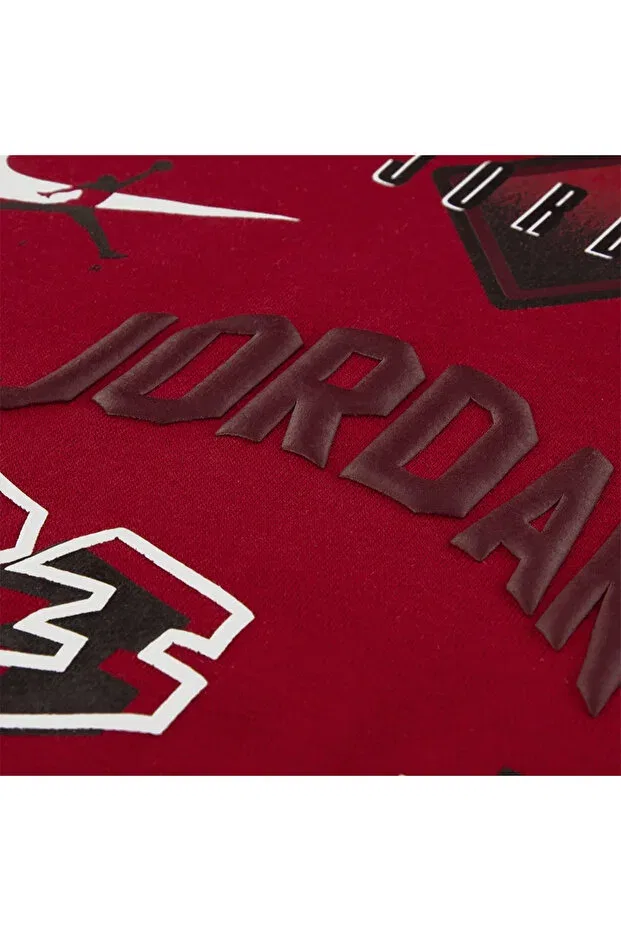 Детское худи для девочек с принтом Jdb mj dynasty ft po hoodie kids red sweatshirts 95f569-r78 Nike, Red — фото 3