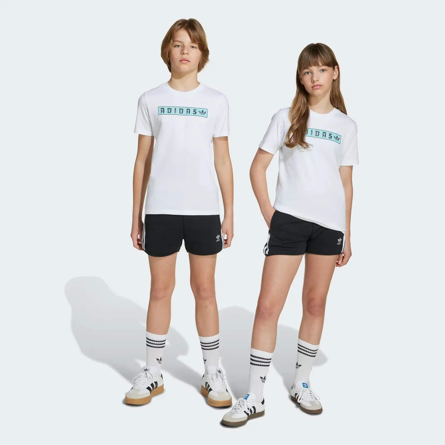 Детские шорты свободного кроя Sprinter Adidas Originals, черный/белый