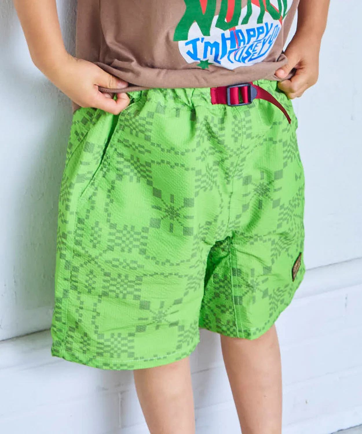 Детские шорты с принтом Camp Multicolor MARKEY'S, Light Green