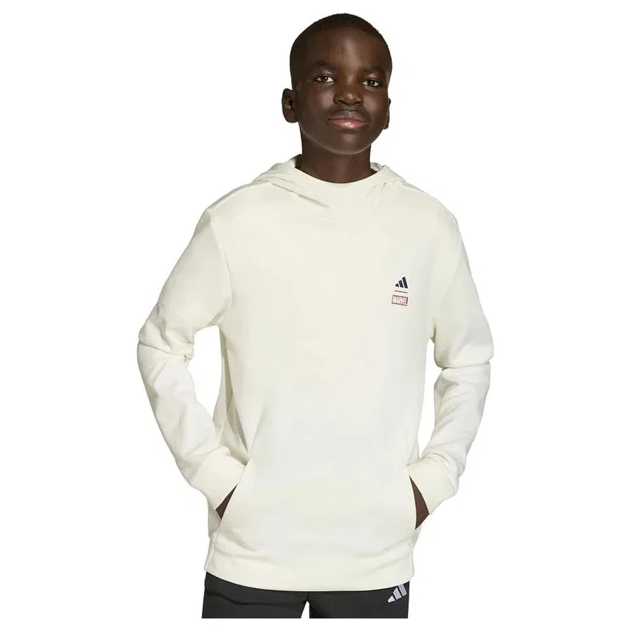 Детский спортивный свитшот с капюшоном Mrvl Sm Hd adidas, Белый — фото 2