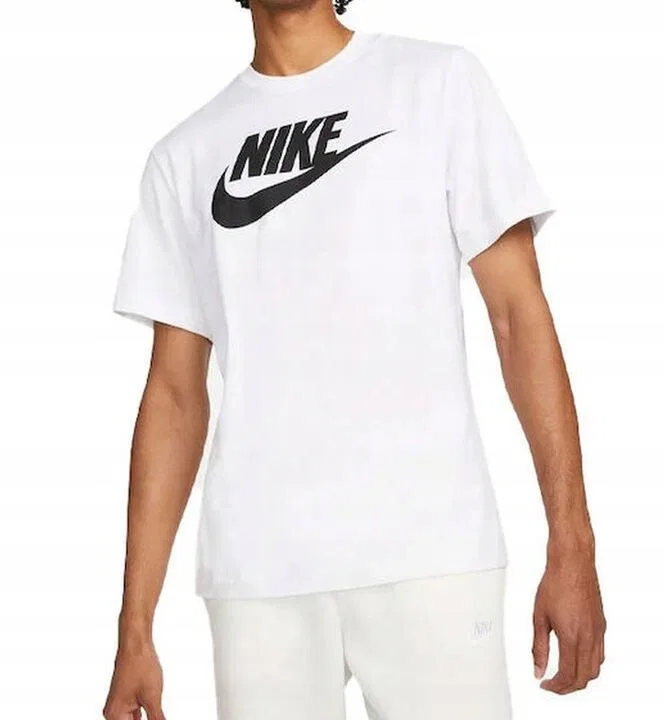 Мужская футболка с принтом Nike M Nsw Tee Icon Swoosh, Nike, Цвет: Weiss — фото 2