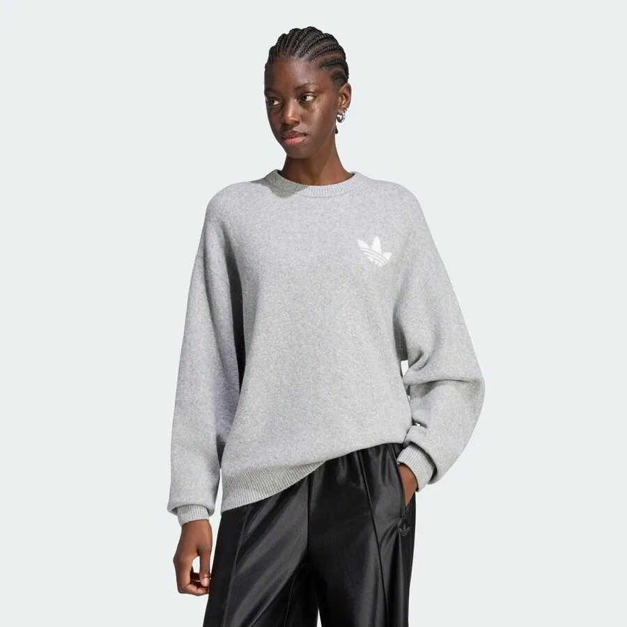 Свитер ADIDAS ORIGINALS 'Athl Dept' серого цвета — фото 2