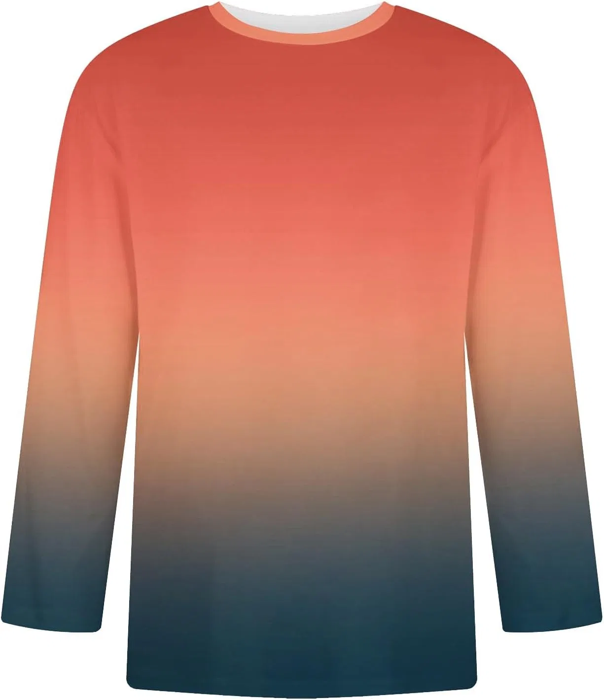 Мужская футболка с длинным рукавом градиентная Active Shirts, Orange — фото 4