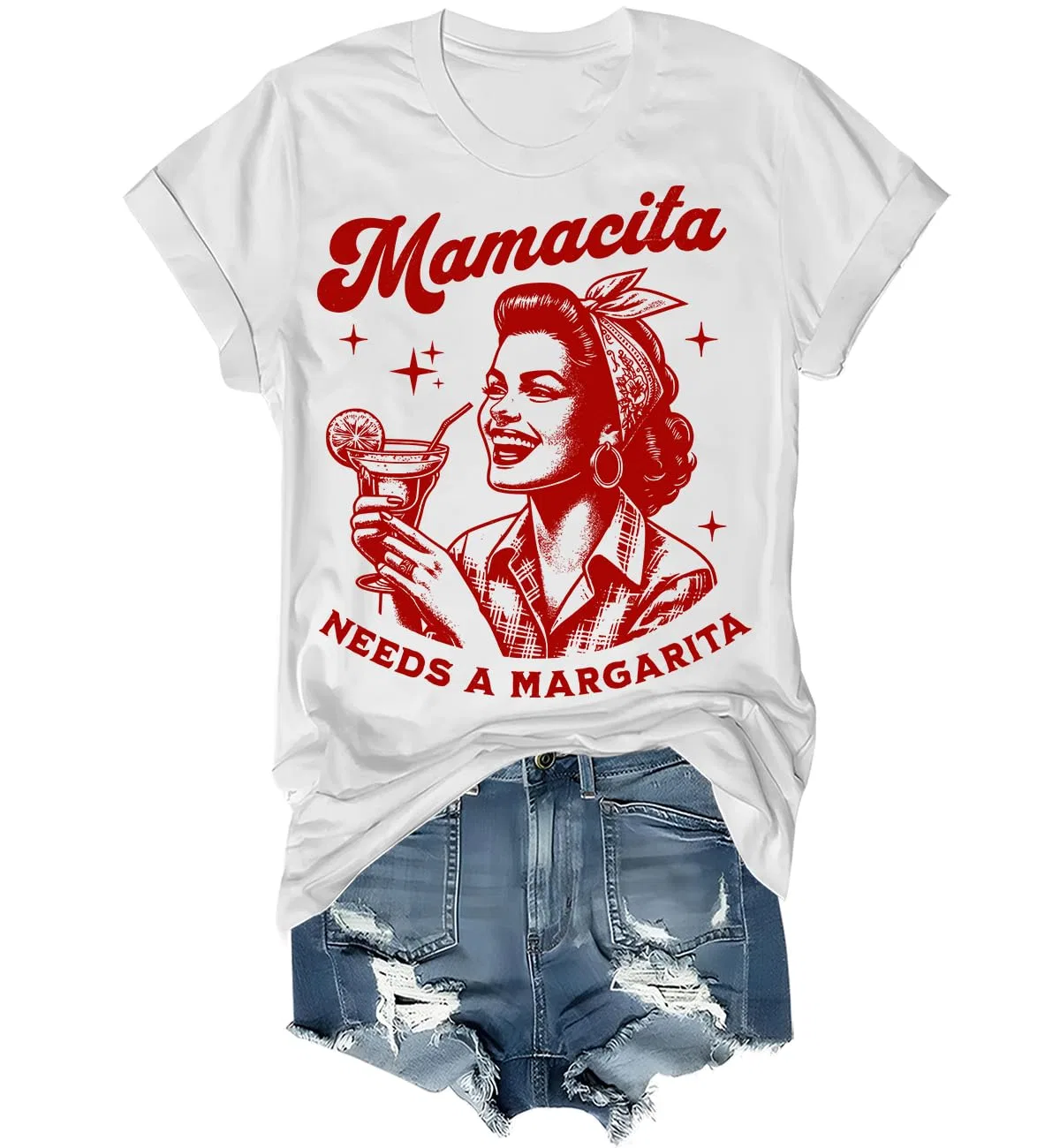 Женская футболка с принтом Needs A Margarita, White