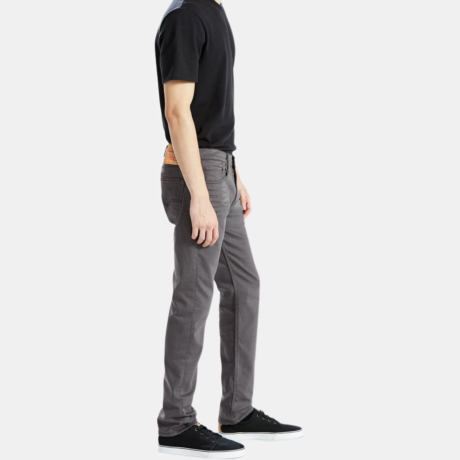 Мужские джинсы серые Slim Fit Levis — фото 4