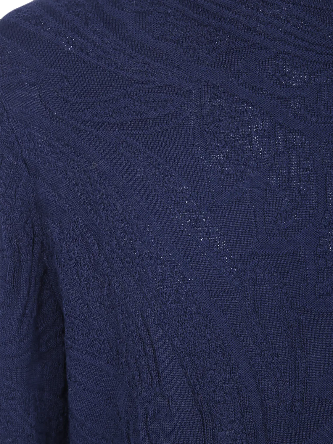 Джемпер из хлопка с жаккардовым узором пейсли ETRO, синий — фото 3