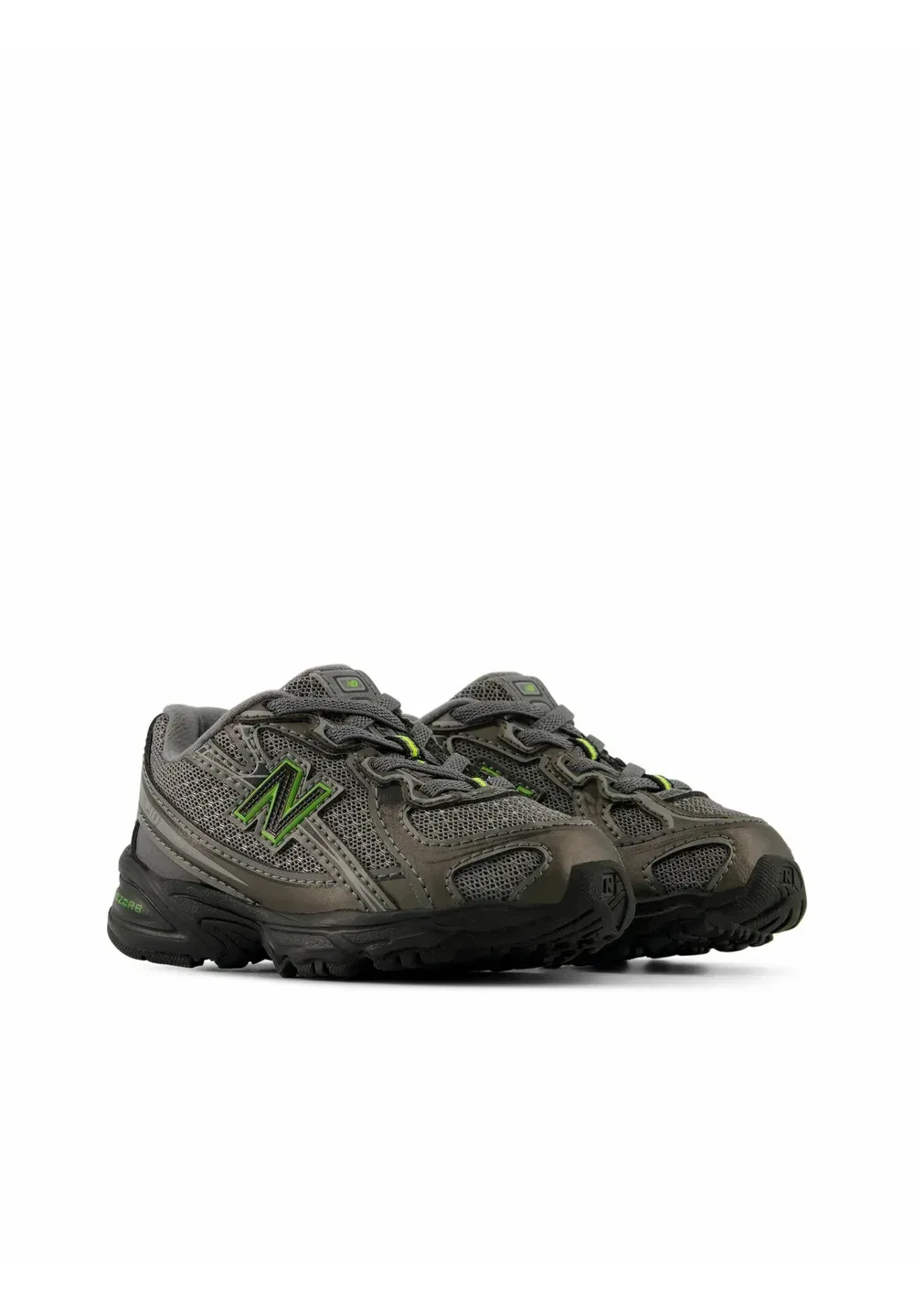 740 - детская обувь New Balance, Black Metallic Alkaline Green — фото 2