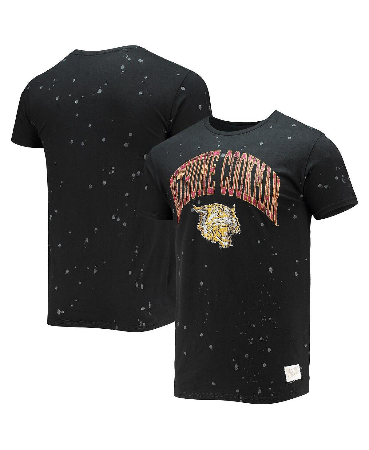 

Мужская черная футболка bethune-cookman wildcats bleach splatter Original Retro Brand, черный