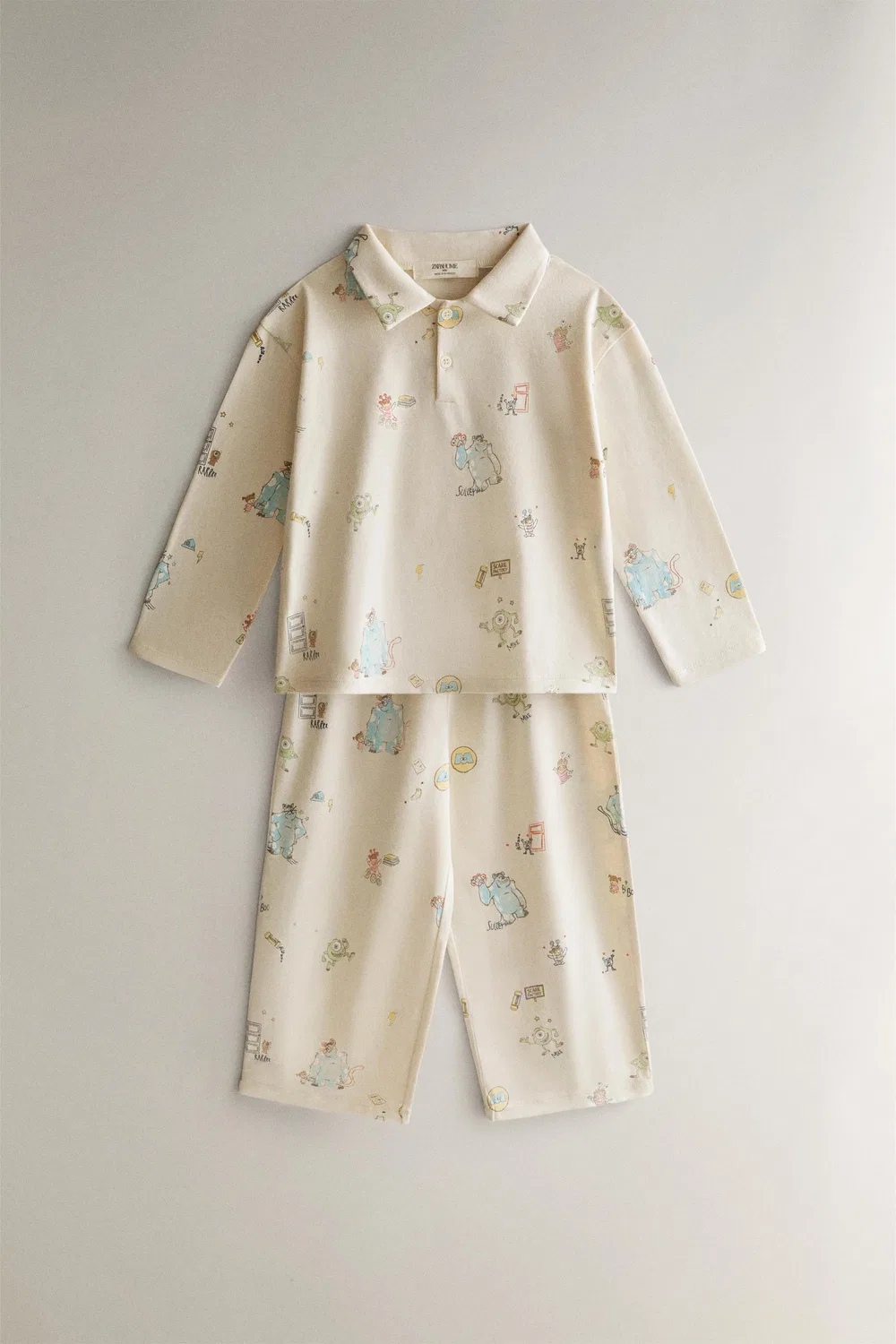 Детская корпорация монстров Disney/PIXAR Пижама из трикотажной ткани ZARA, Light beige
