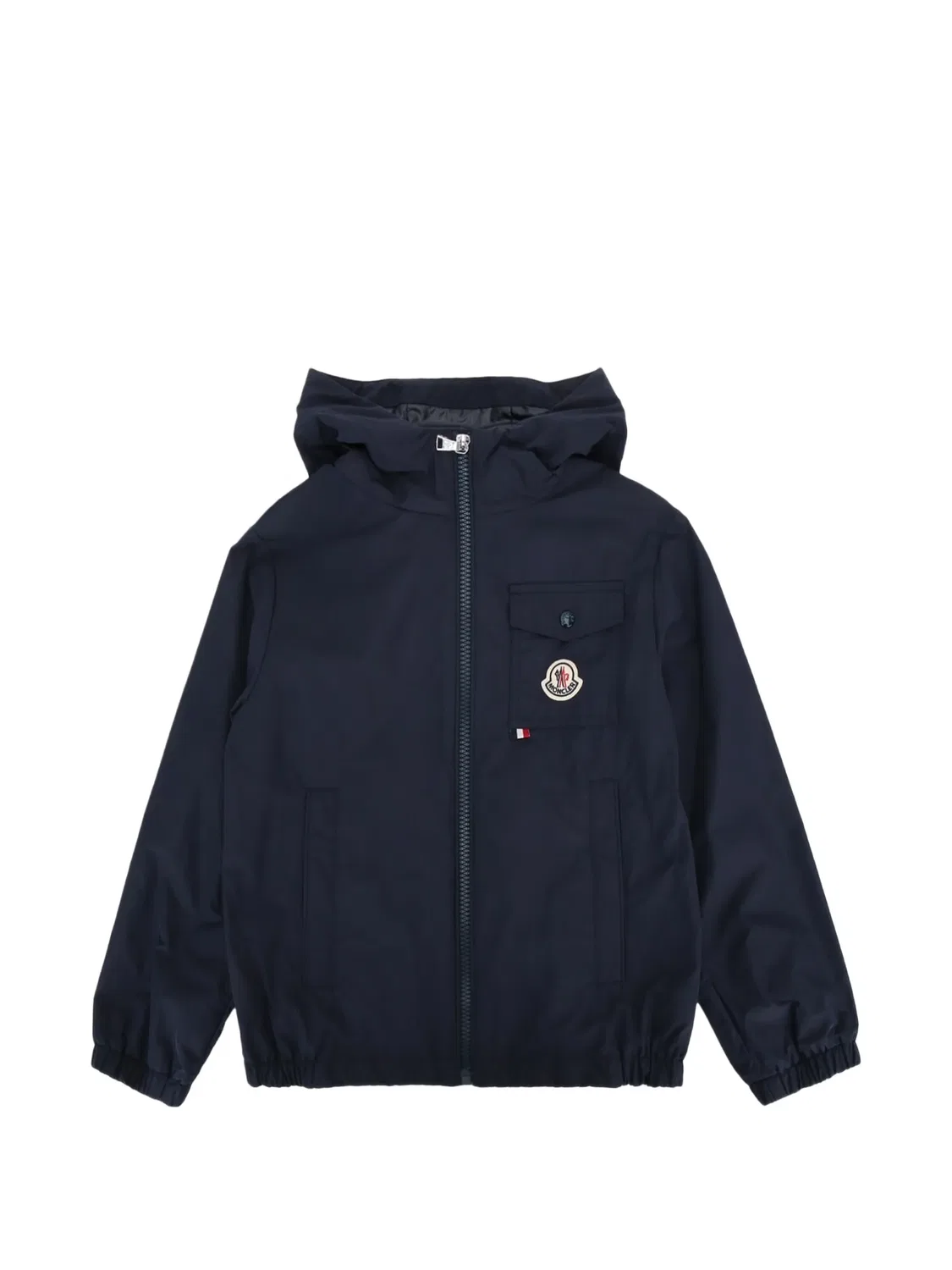 Куртка Xavian с капюшоном и нашивкой-логотипом Moncler Enfant, синий