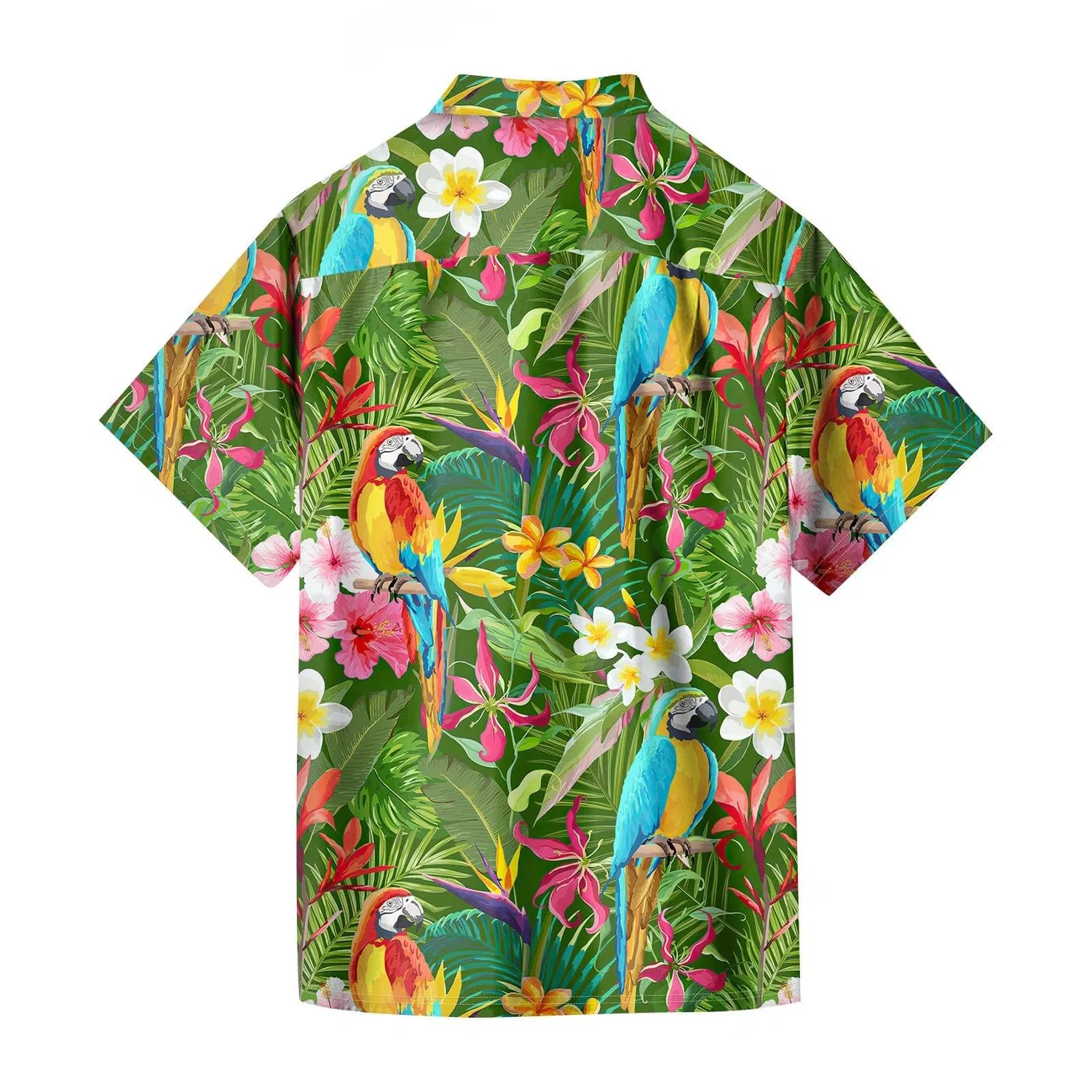 Мужская рубашка с коротким рукавом с принтом Coco Palm, Men's Hawaiian Shirt Z02-green1 — фото 3