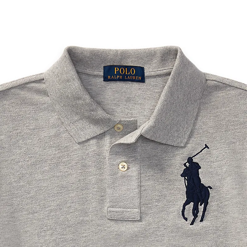 Футболка-поло Big Pony, Polo Ralph Lauren, Andor Heather Gray — фото 4
