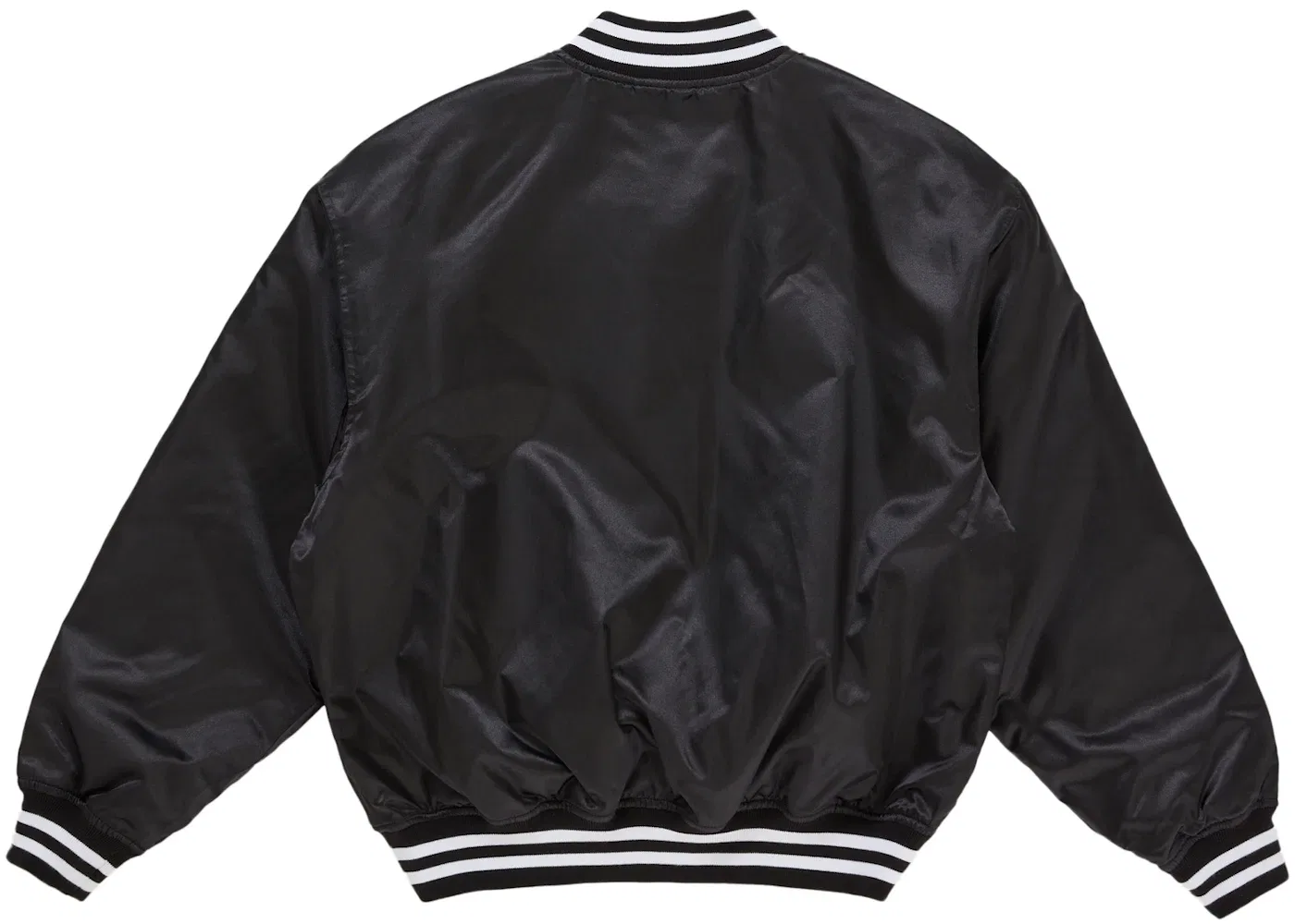 Мужская куртка из атласа с принтом Varsity Supreme, Black — фото 3