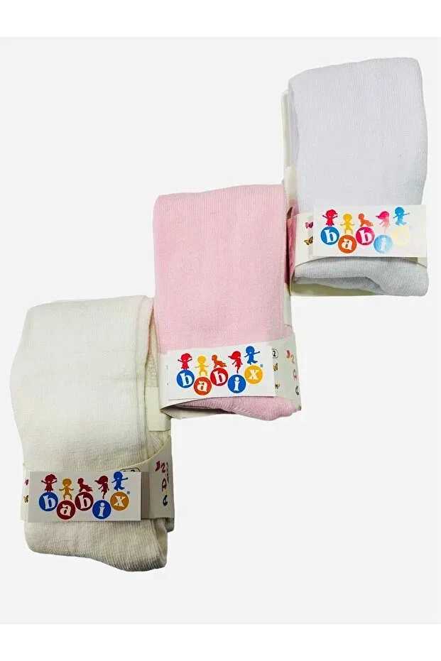 Детские колготки для девочек хлопковые 3 шт Babixkids, Pink