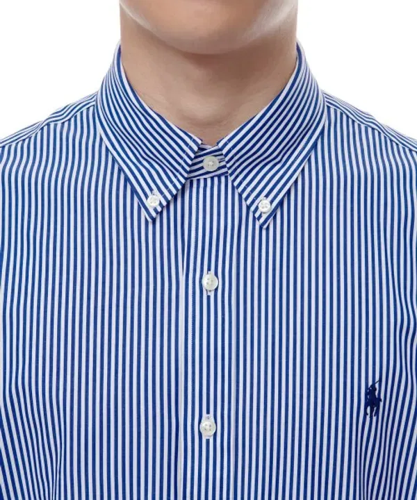 Рубашка из поплина, Polo Ralph Lauren, синяя — фото 3