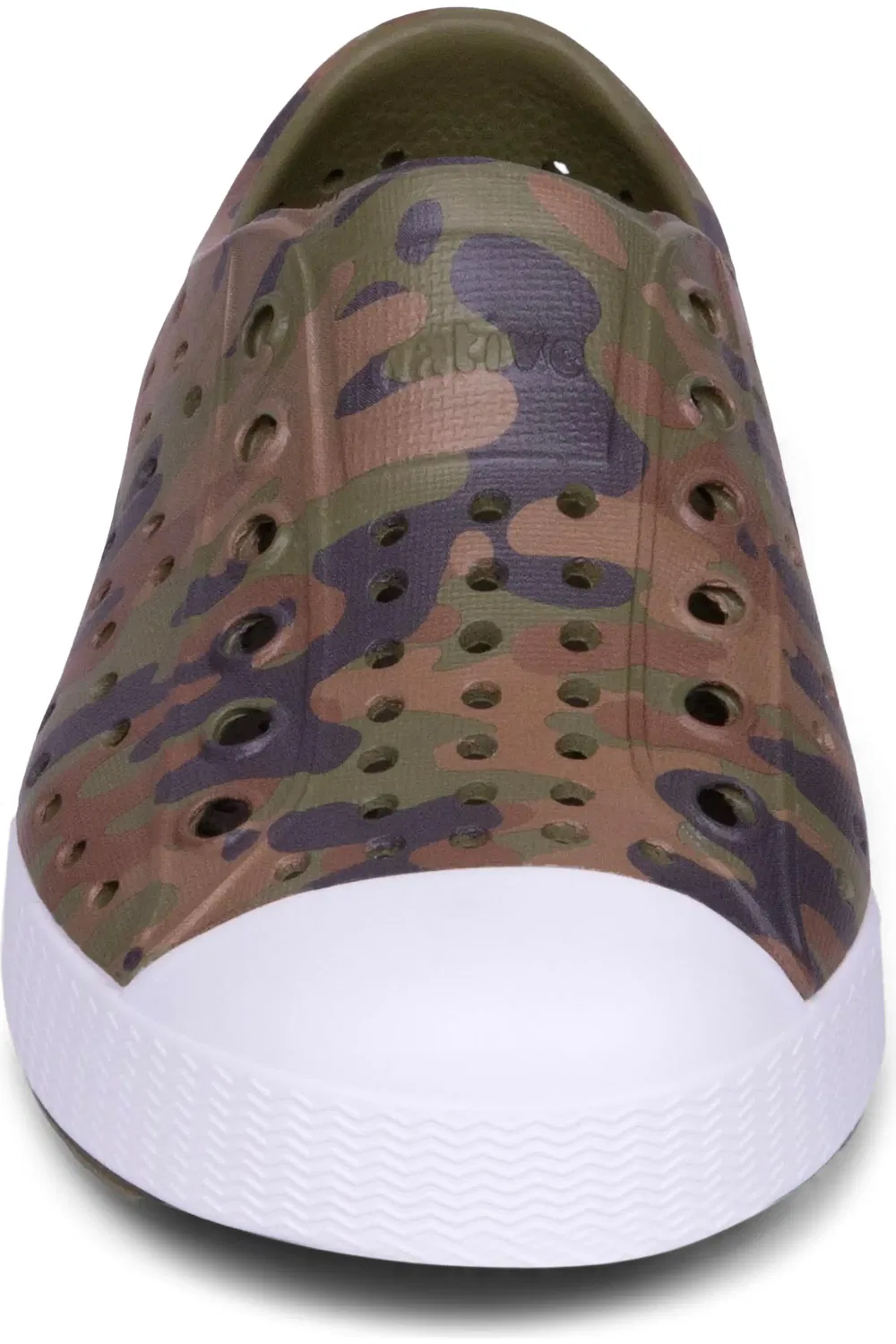 Детские кеды водонепроницаемые Jefferson Slip-On Native Shoes, Green/White/Camo — фото 4