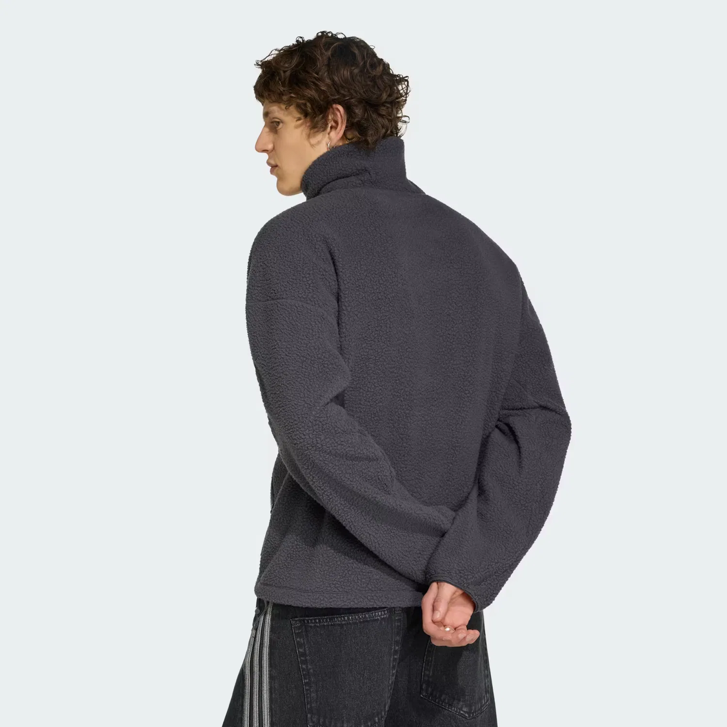 Мужская флисовая куртка на молнии Audi Formula One Team Elevated Polarfleece Adidas Performance, Utility Black/Hi-Res Red — фото 3