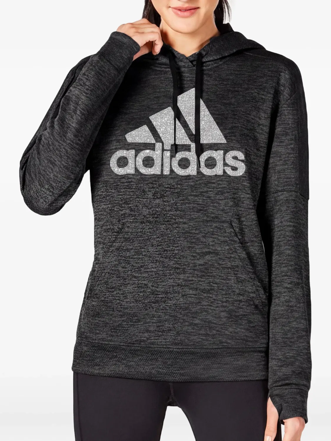 Худи Stadium Originals Shine Logo Dark Grey Adidas, серый
