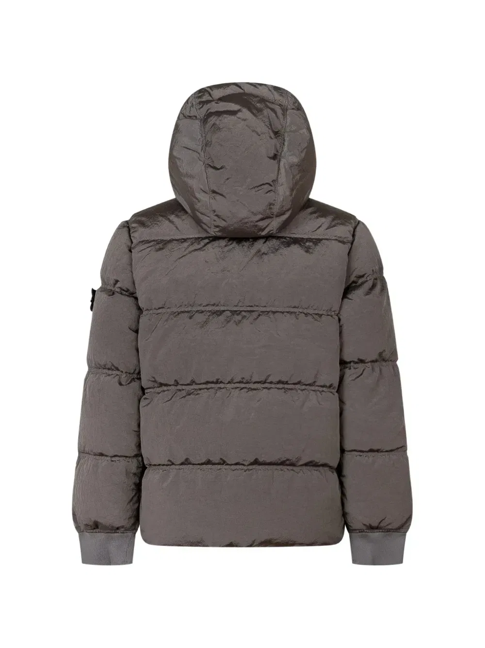 Утепленная куртка с капюшоном Stone Island Junior, серый — фото 2