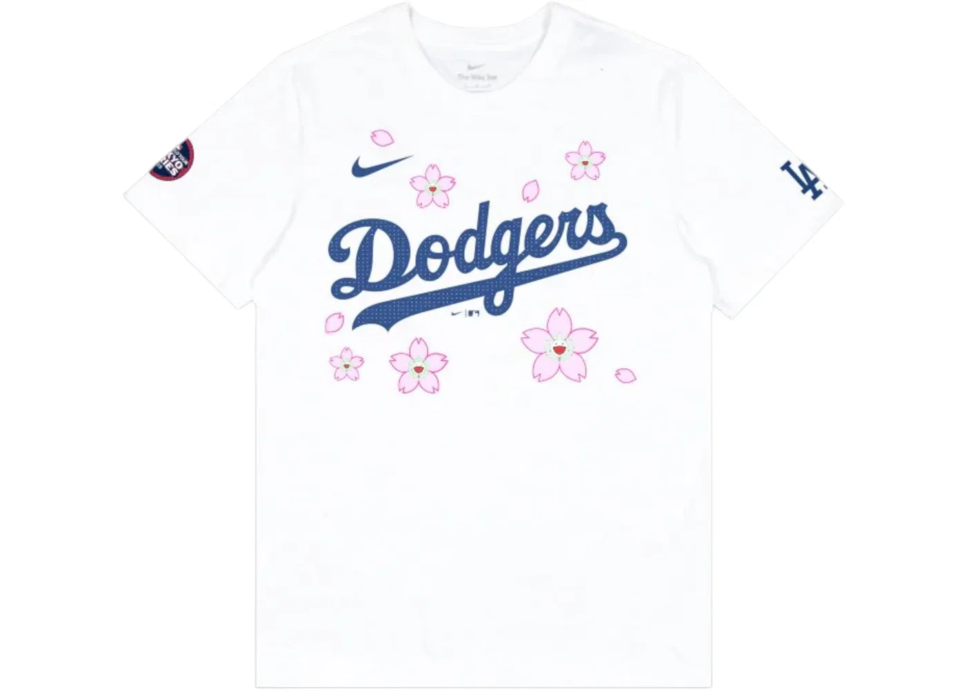 Мужская футболка с принтом Nike x Takashi Murakami x MLB World Tour Tokyo Series 2025 Shohei Ohtani Dodgers, White — фото 2