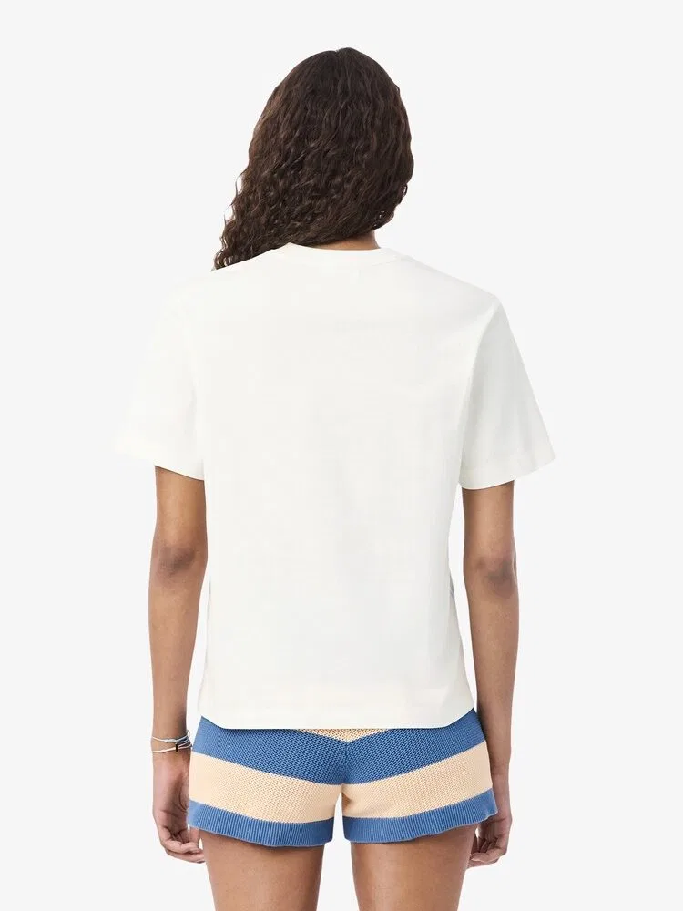 Футболка LACOSTE Croc Graphic, Белая — фото 3