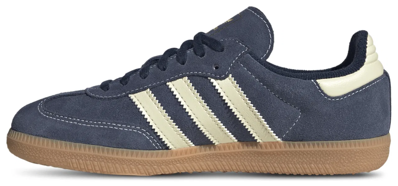 Кроссовки для мальчиков Samba Adidas, цвет Night Indigo/Warm Vanilla/Gum — фото 2