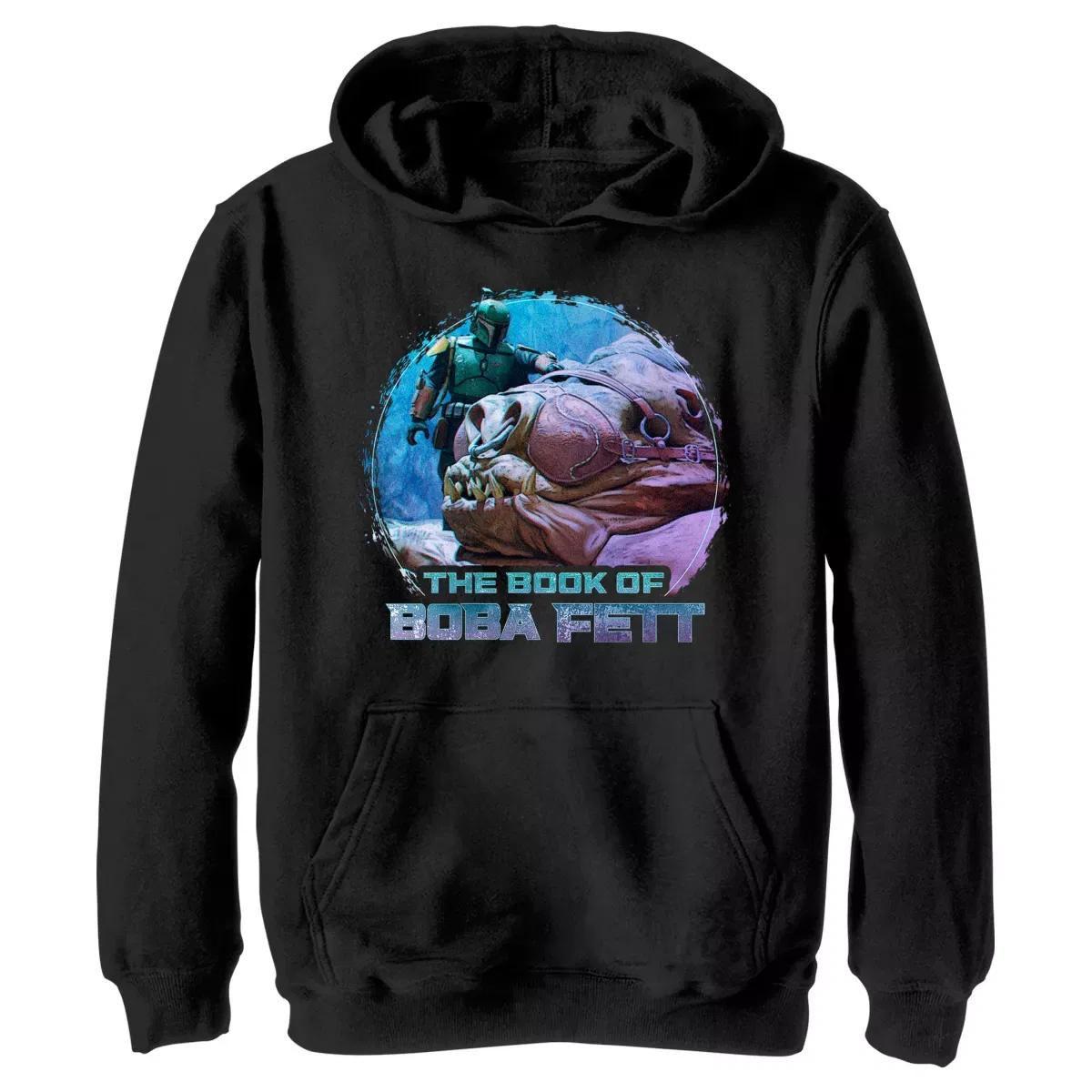 Детский худи с принтом Rancor and Boba Pull Over Hoodie Star Wars, Black