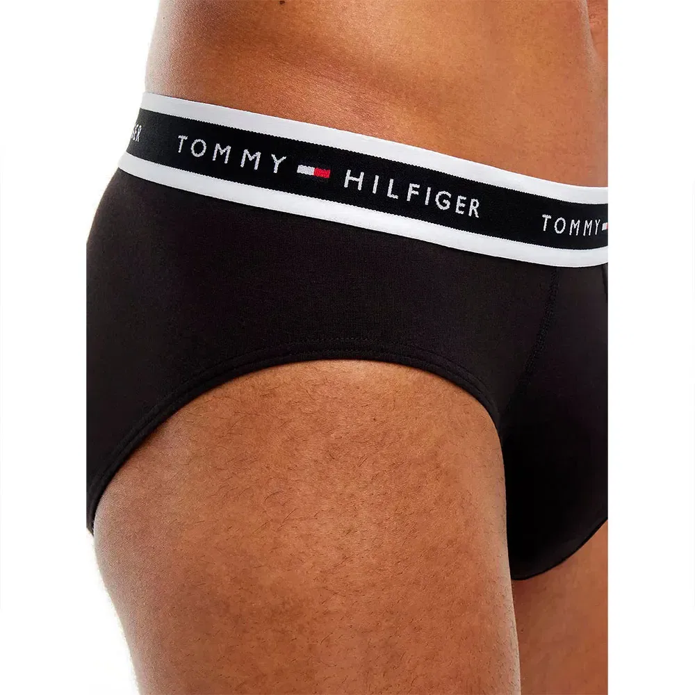 Мужские трусы-слипы из хлопка с эластаном Tommy hilfiger, Black — фото 4