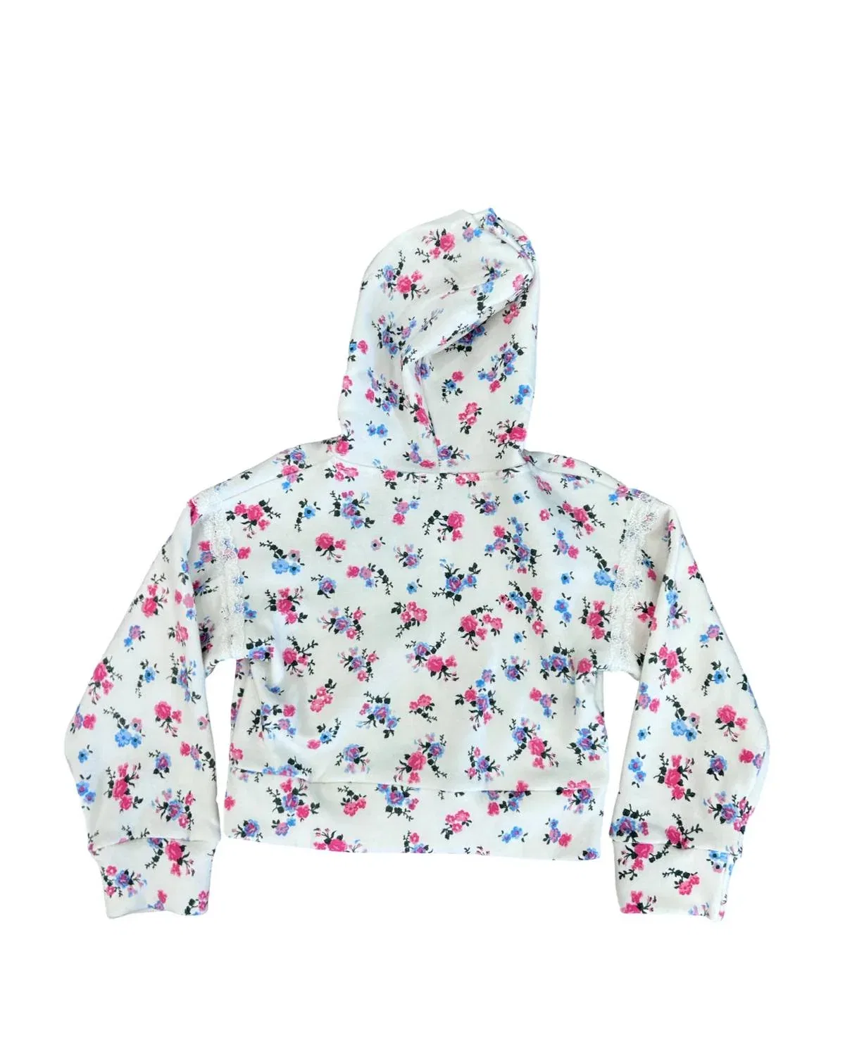 Детское худи на молнии с цветочным принтом White Floral flowers by zoe, White Floral — фото 2