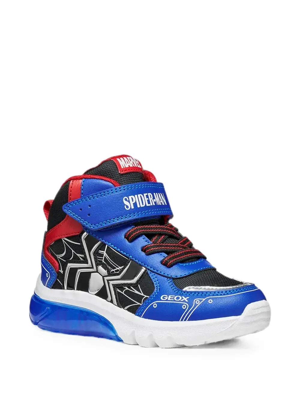 Кроссовки X Marvel Spider-Man Ciberdron с сенсорным ремешком и высоким верхом Geox Kids, синий