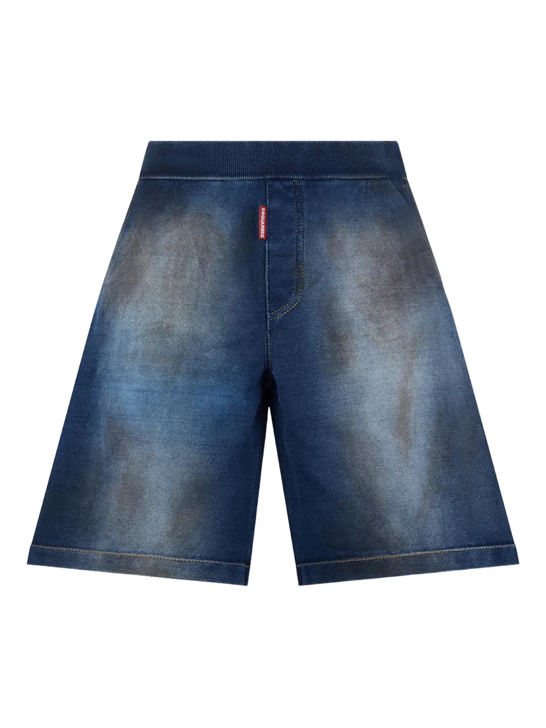 Джинсовые шорты с эластичным поясом DSQUARED2, синий