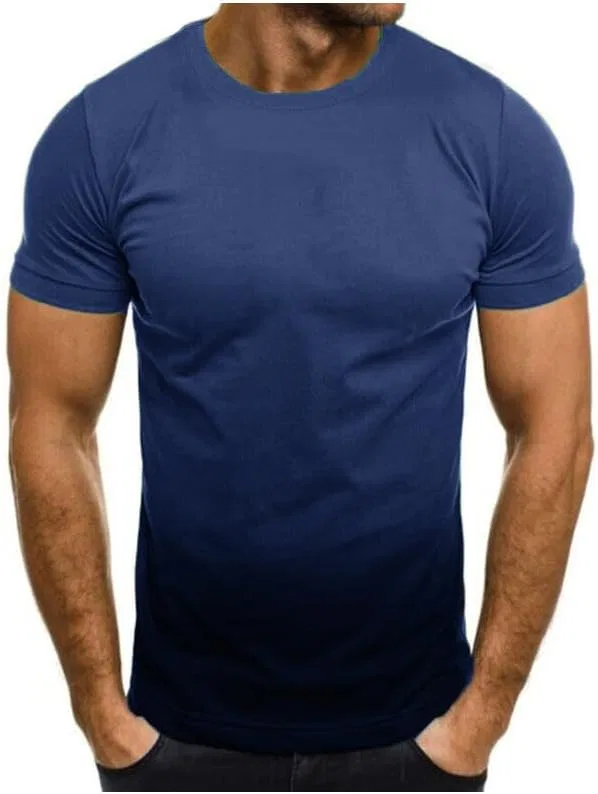 Мужская футболка с градиентом, Short Sleeve, Blue