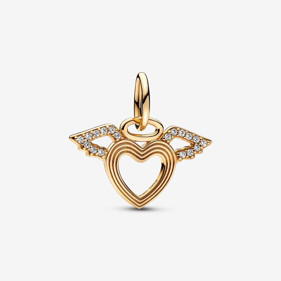 

Шарм Pandora Heart & Angel Wings Dangle, золото
