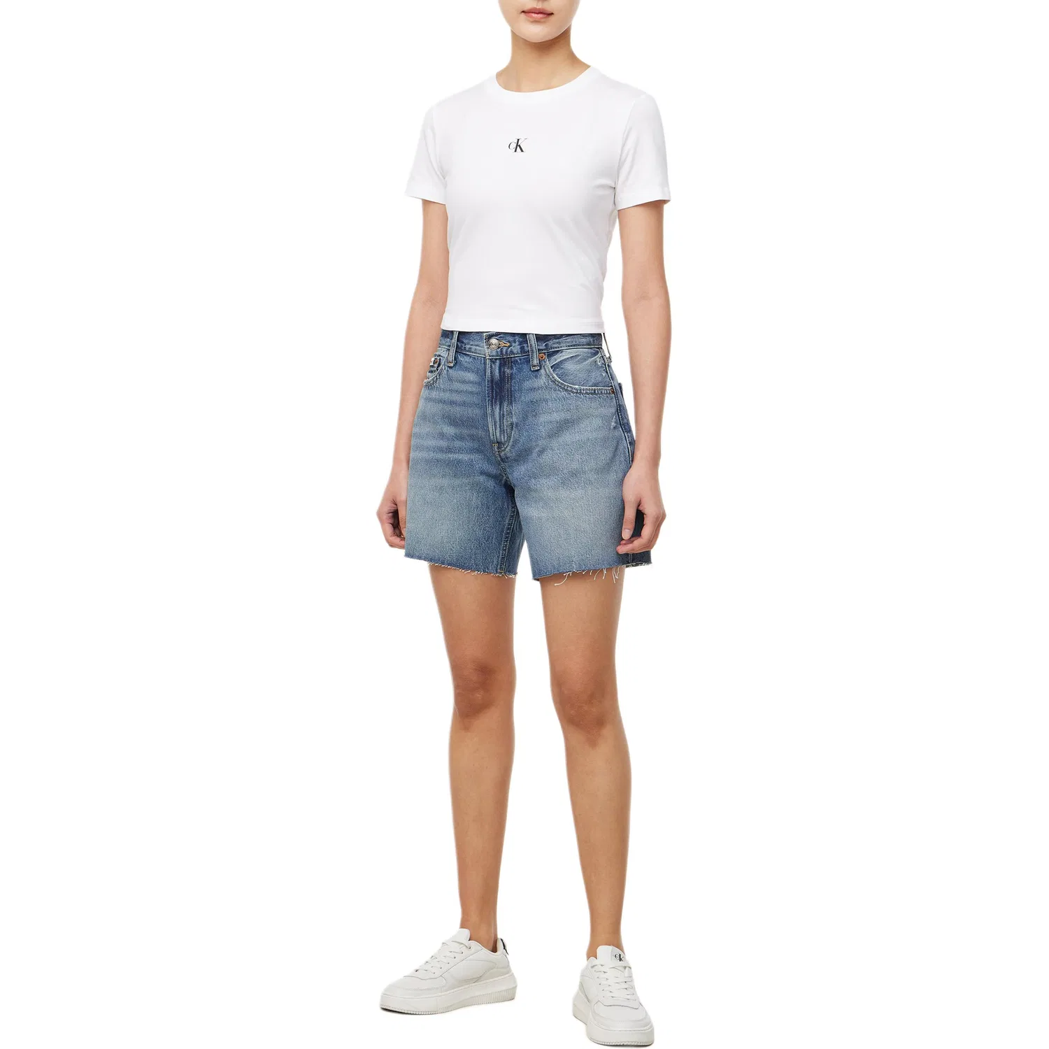 Джинсовые шорты Light Blue Calvin Klein — фото 3