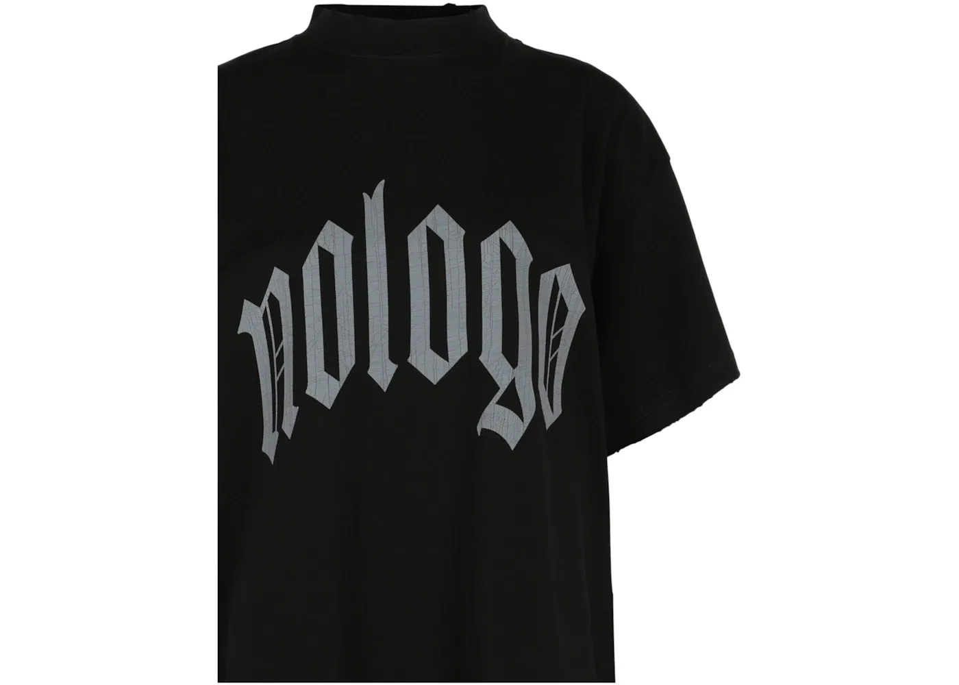 Женская футболка оверсайз без логотипа T-shirt Balenciaga, Washed Black Grey — фото 3