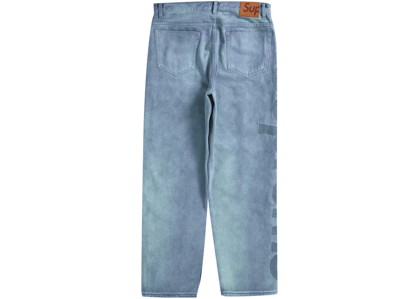 Мужские джинсы с принтом Supreme Jean, Washed Blue — фото 2