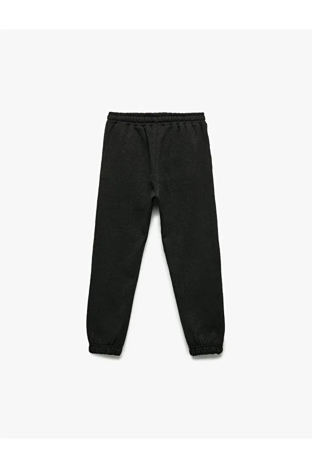 Детские спортивные штаны для мальчиков с принтом Pocket detailed hooded printed jogger sweatpants Koton, Anthracite — фото 2