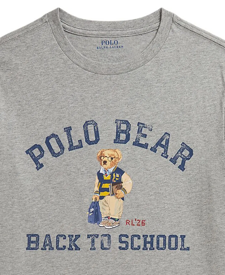 Футболка с коротким рукавом Polo Bear из хлопка Polo Ralph Lauren, Andover Heather — фото 3