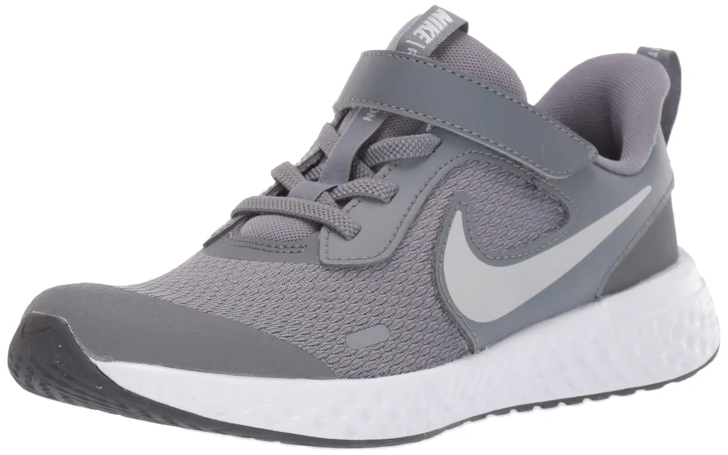 Детские кроссовки с мягкой амортизацией NIKE Revolution 5 (Psv) NIKE, Cool Grey Pure Platinum Dark Grey