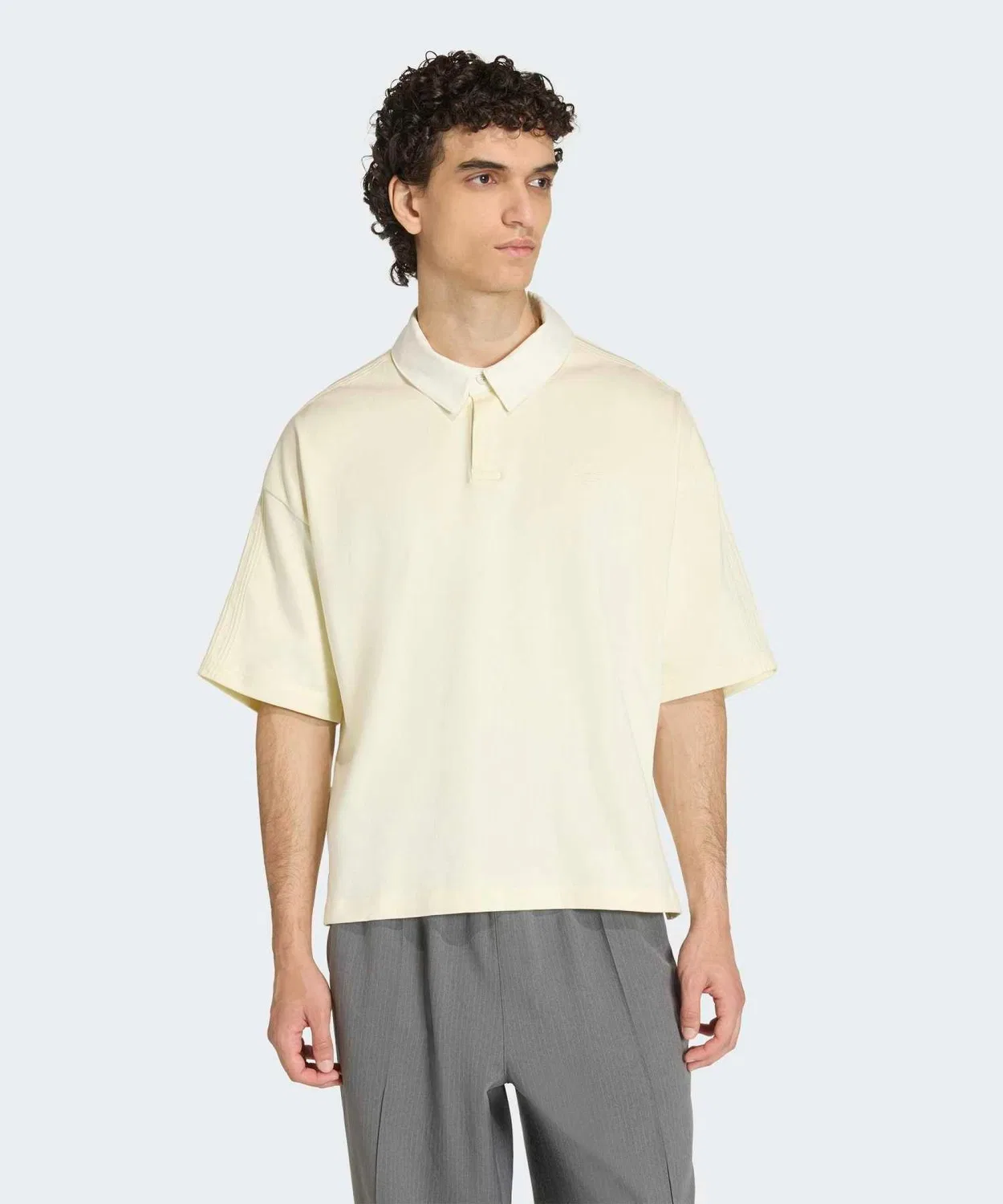 Мужская футболка с коротким рукавом, свободного кроя, из 100% хлопка Adidas, Beige