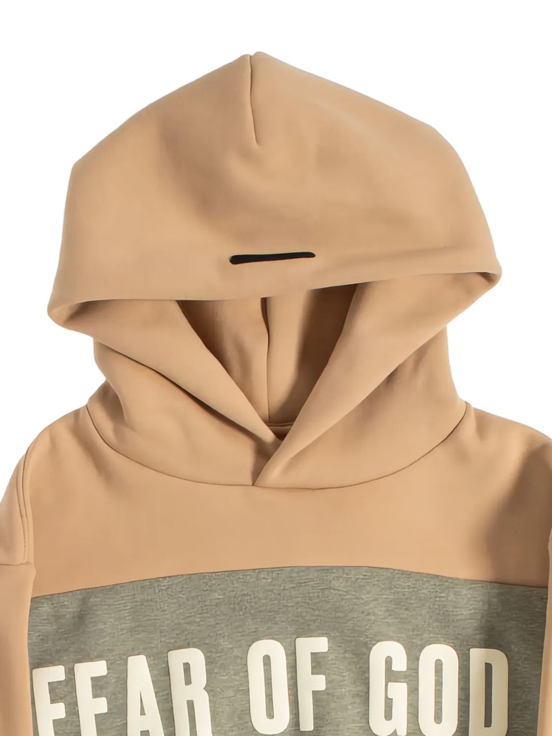 Укороченное худи со вставками Fear Of God Essentials Kids, коричневый — фото 2