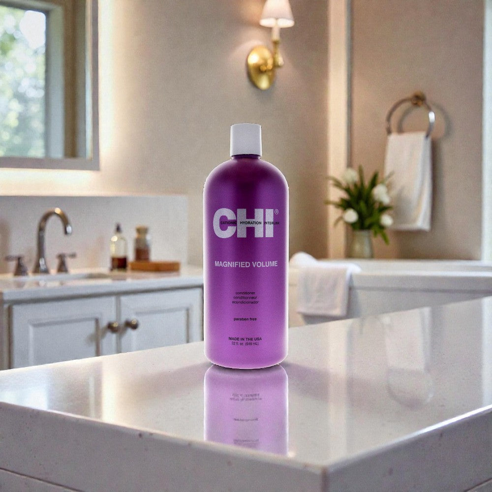 Кондиционер для придания объема Magnified Volume Conditioner от CHI для мужчин и женщин - 950 мл (32 унции), прозрачный — фото 2
