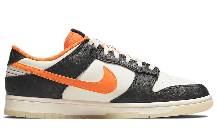 Кроссовки Nike Dunk Low Premium, белый/черный/оранжевый — фото 2