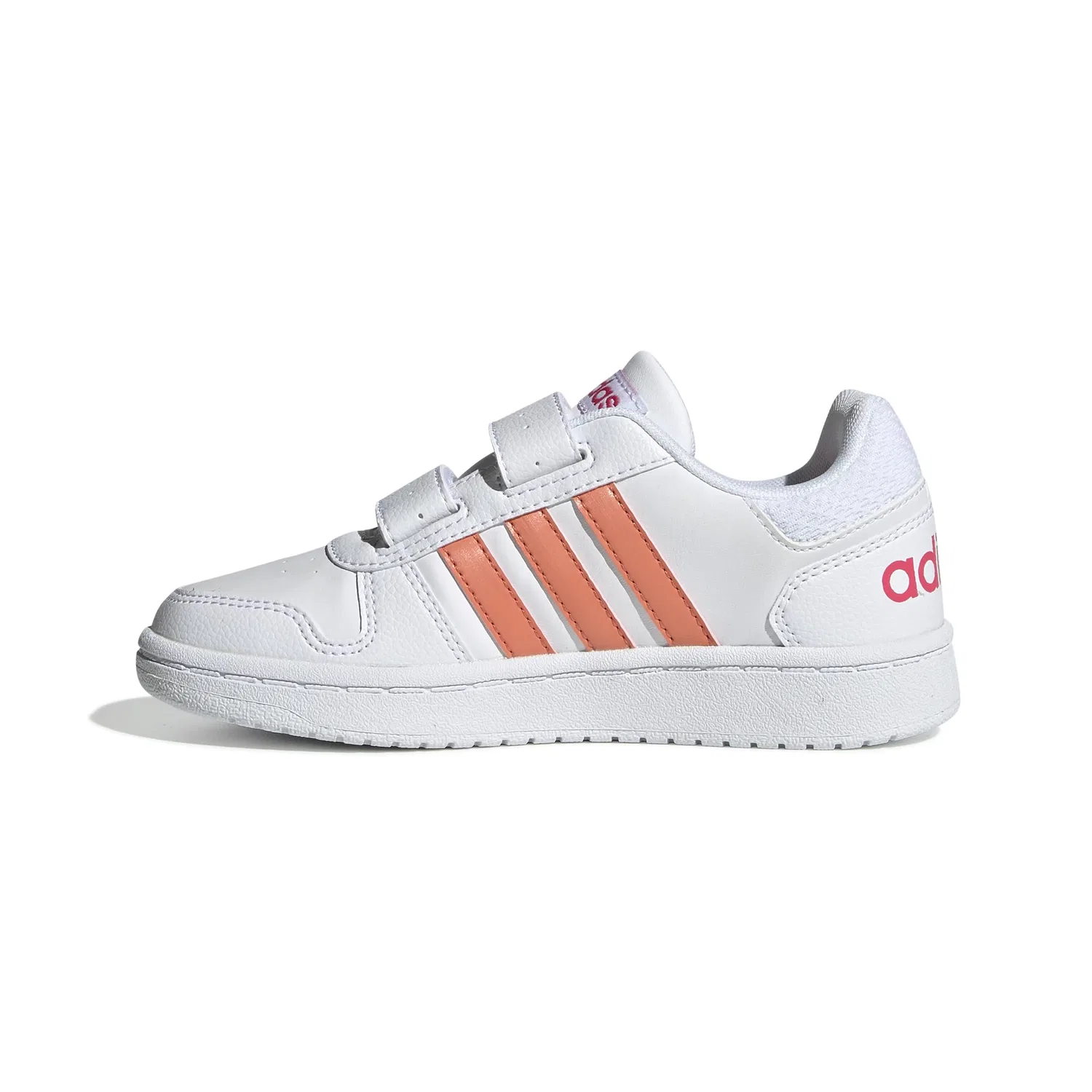Детские кроссовки для мальчиков баскетбольные Hoops 2.0 Cmf C Adidas, Multicolour Ftwbla Semcor Rosrea 000 — фото 2
