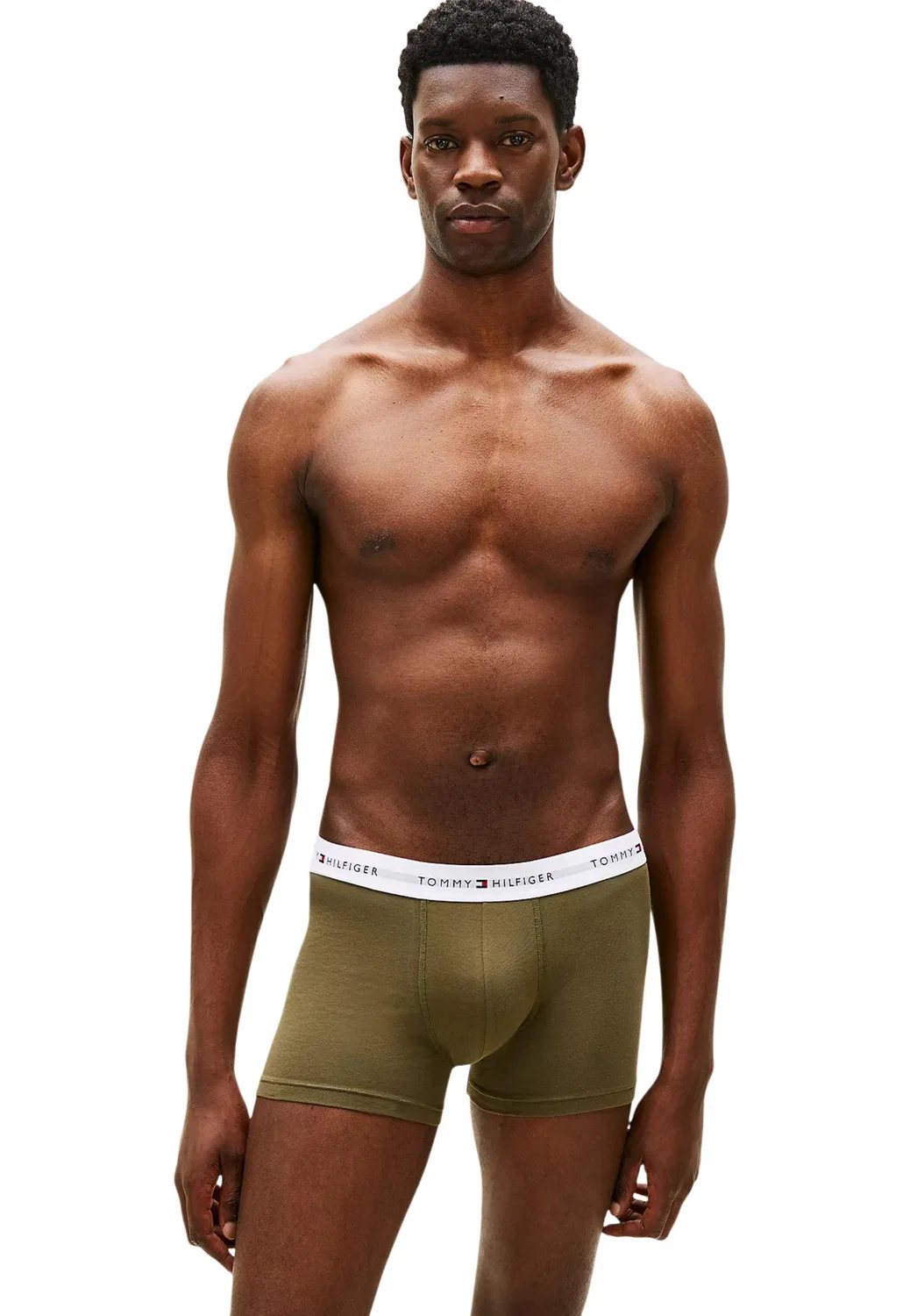 Мужские трусы-боксеры хлопковые 3P TRUNK Tommy Hilfiger, Green — фото 2