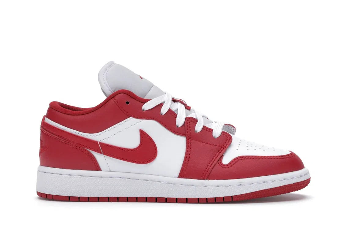 Детские кроссовки Lifestyle с принтом Jordan 1 Low Jordan, Gym Red Gym Red White